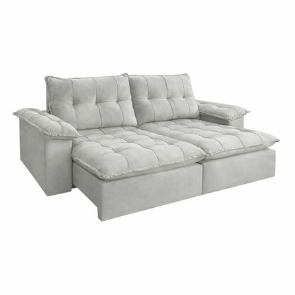 Sofá Retrátil e Reclinável 230cm Idealle Iriri com Molas Ensacadas - Bege Sofá Retrátil e Reclinável 230cm Idealle Iriri com Molas Ensacadas - Bege
