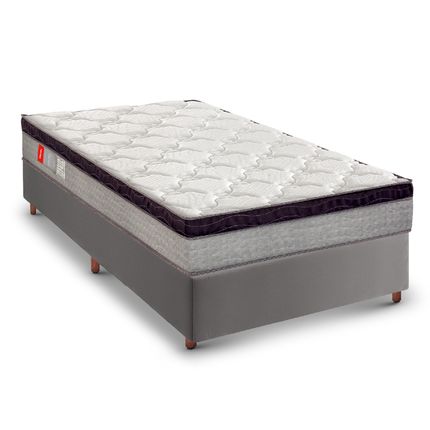 Colchão Reconflex Gold Flex Plus + Box Solteiro Tozatto Uni Naturale 88cm - Rústico Cinza Colchão Reconflex Gold Flex Plus + Box Solteiro Tozatto Uni Naturale 88cm - Rústico Cinza