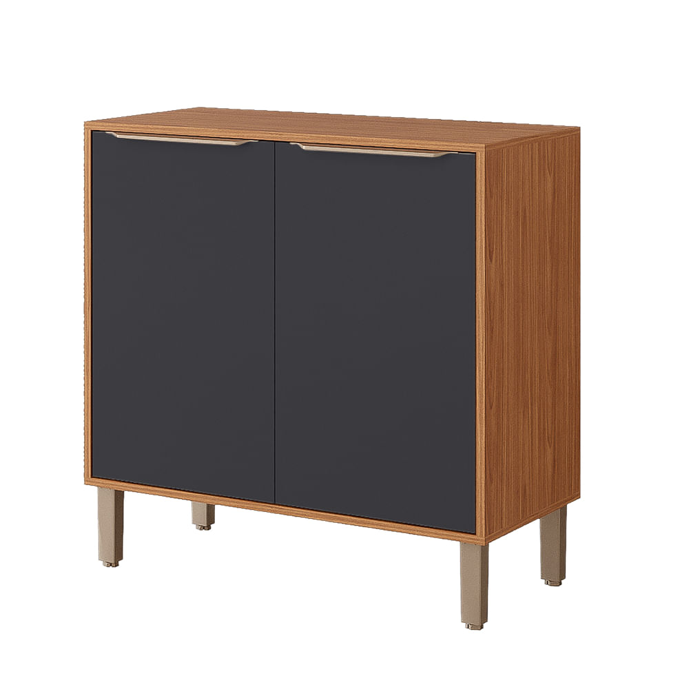 Balcão MGM Divina/Celeste 80cm 02 Portas com Tampo - Cinamomo/Titanium