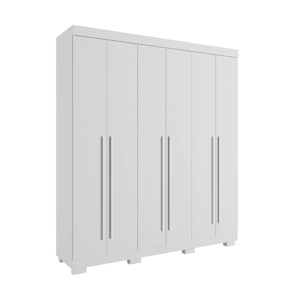 Guarda Roupa ACP Paolla 6 Portas com Pés - Branco