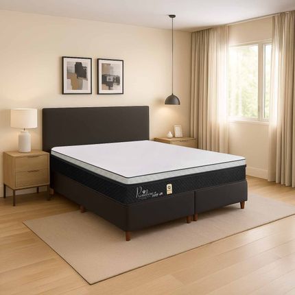 Colchão King Gazin Primeline HR D45 193cm + Box Tozatto Uni