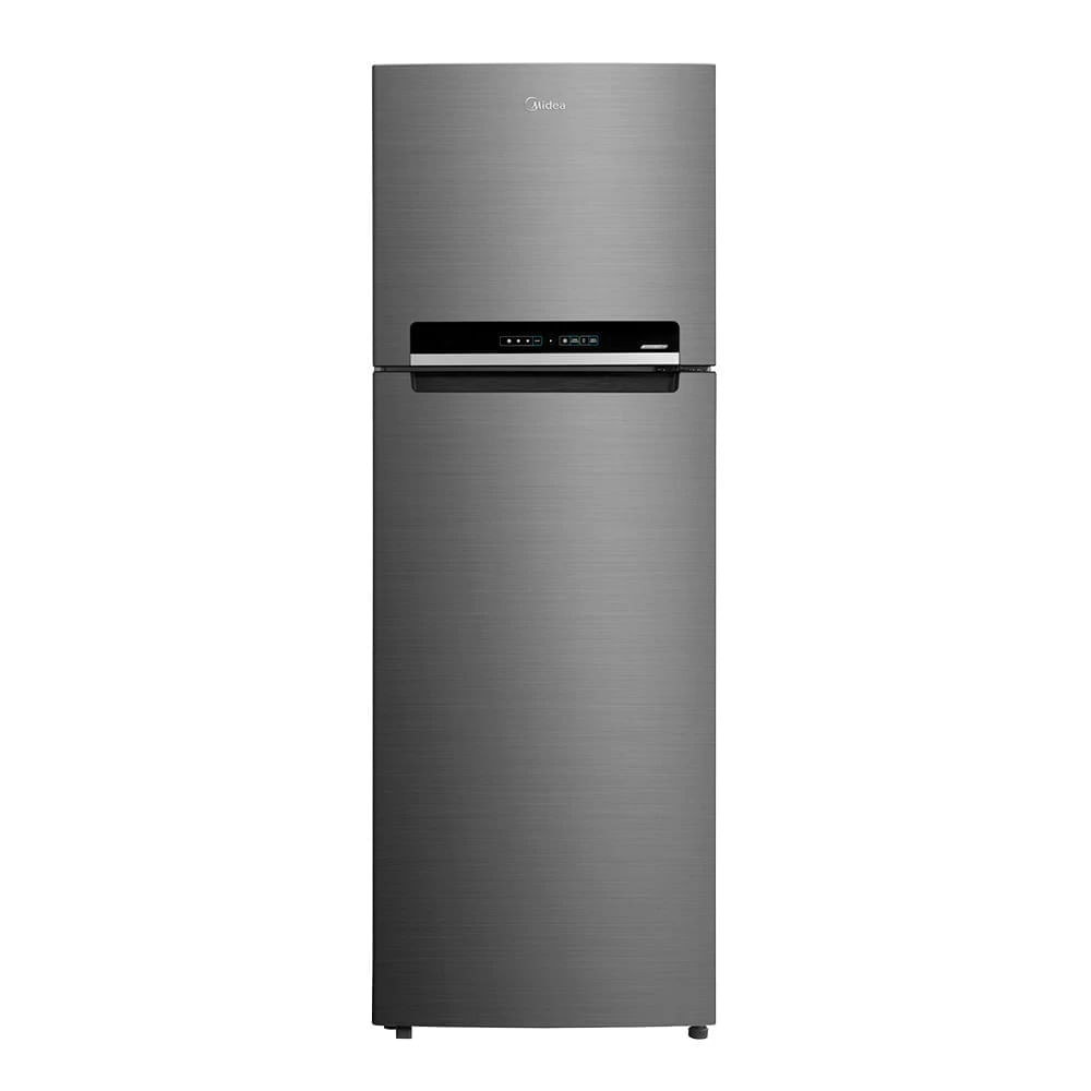 Geladeira Midea 2 portas 394 Litros Frost Free Inverter Inox