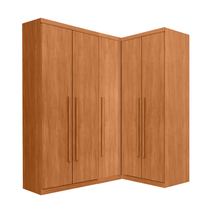 Guarda Roupa Modulado Benetil Dallas Canto 5 Portas e 3 Gavetas - Cinamomo