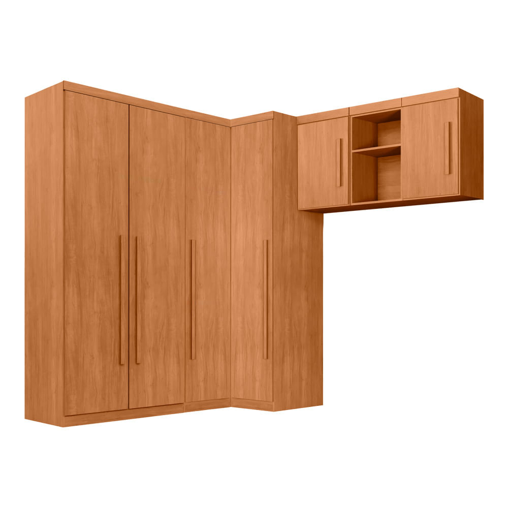 Guarda Roupa Modulado Benetil Dallas Solteiro 6 Portas e 3 Gavetas - Cinamomo