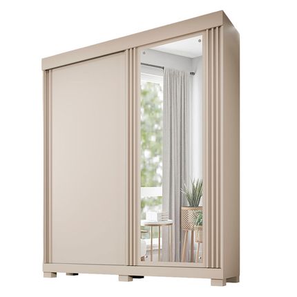 Guarda Roupa Benetil Mônaco 2 Portas com Espelho - Off Arenas Guarda Roupa Benetil Mônaco 2 Portas com Espelho - Off Arenas