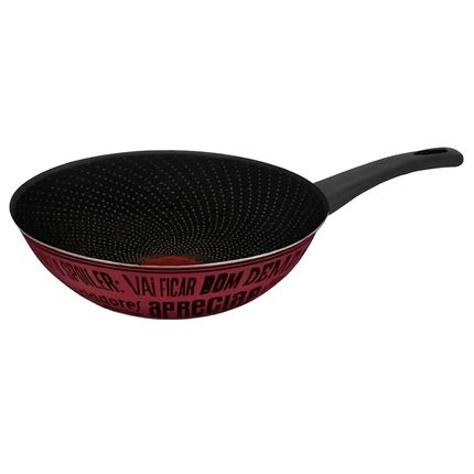 Frigideira Wok Rochedo Viva Sabor 28cm 3,5 Litros Antiaderente - Rosa