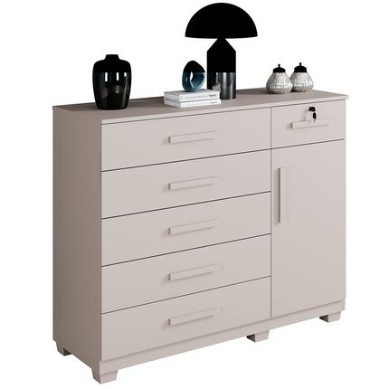 Cômoda Benetil Milão 1 Porta 6 Gavetas - Off Arenas