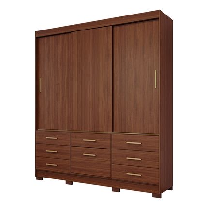 Guarda Roupa Panan Luiza 3 Portas Slide - Jequitibá