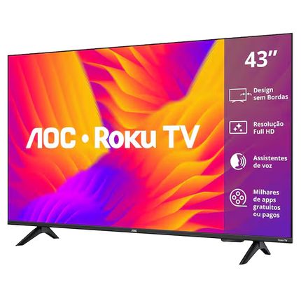 Smart TV AOC Full HD 43'' 43S5155 Roku TV com Wi-Fi Smart TV AOC Full HD 43'' 43S5155 Roku TV com Wi-Fi