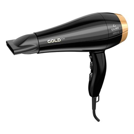 Secador de cabelos Gama Gold Íon Argan 2200W Preto - 127V