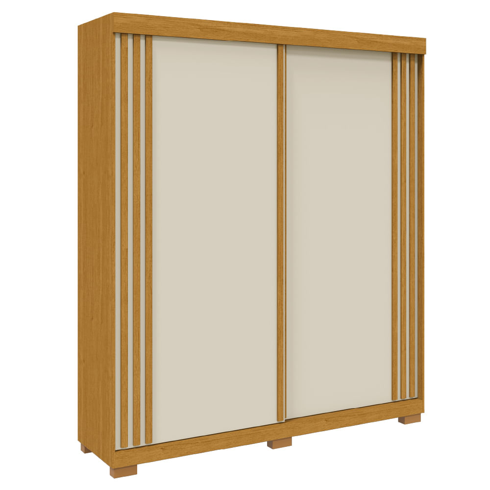 Guarda Roupa ACP Athena 2 Portas Slide - Cinamomo/Off White
