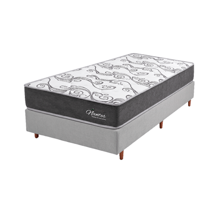 Colchão para Solteiro Topázio Nantes D26 88cm + Box Tozatto Uni Naturale