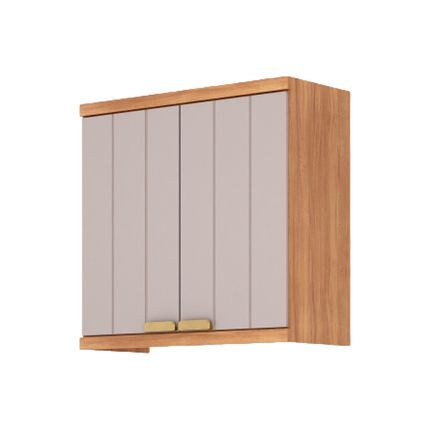 Armário Aéreo MGM Elena 80cm 2 Portas - Cinamomo/Off White