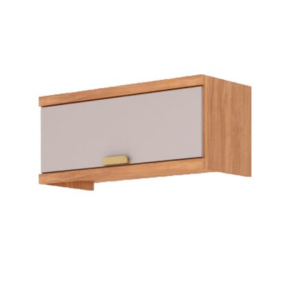 Armário Aéreo Geladeira MGM Elena 80cm 1 Porta - Cinamomo/Off White