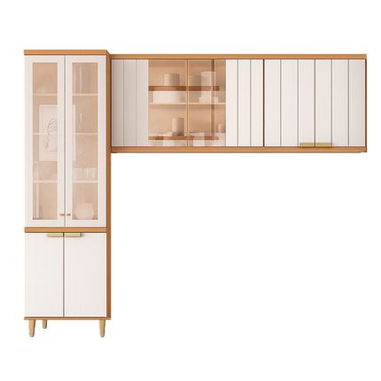 Cozinha modulada MGM Elena 3 peças - Cinamomo/Off White
