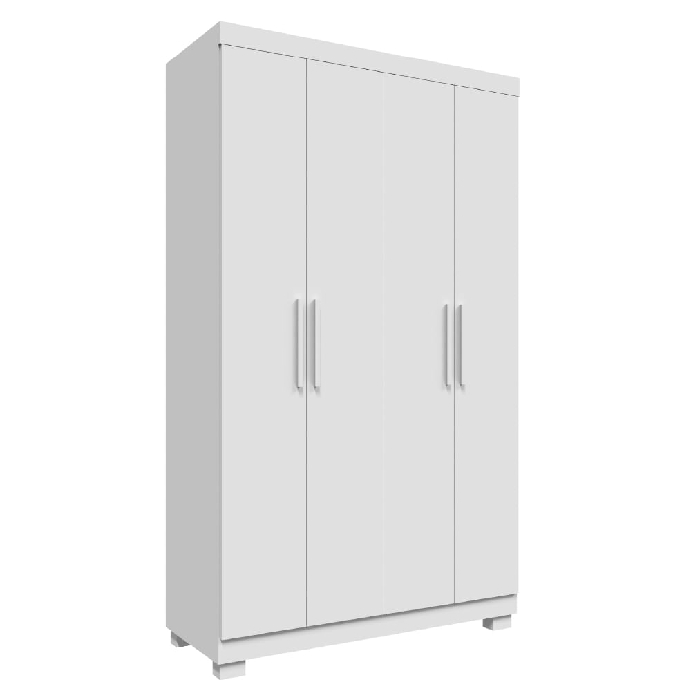 Guarda Roupa ACP Lana 4 Portas com Pés 100% MDF - Branco