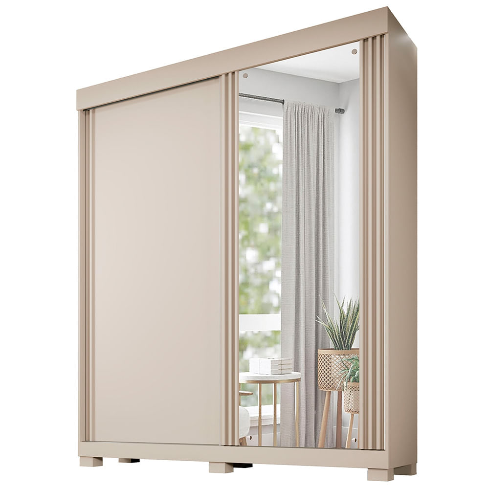 Guarda Roupa Benetil Mônaco 2 Portas com Espelho - Off Arenas