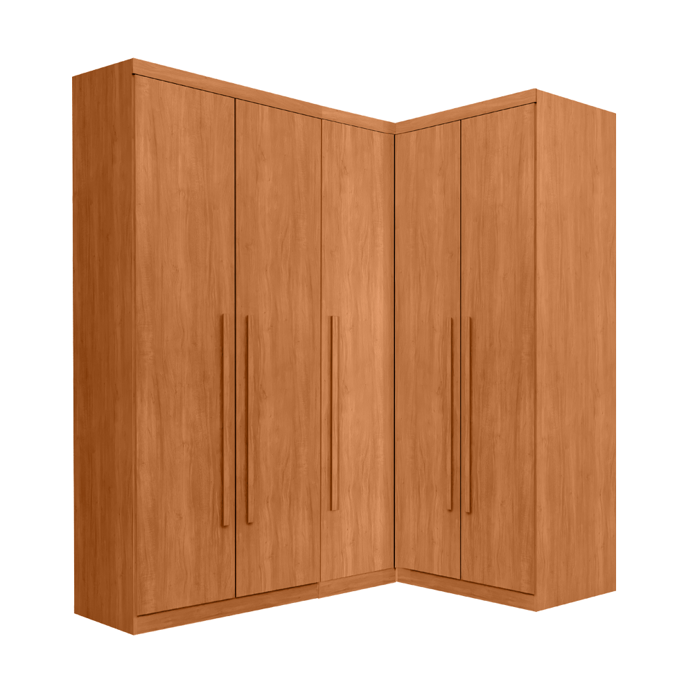 Guarda Roupa Modulado Benetil Dallas Canto 5 Portas e 3 Gavetas - Cinamomo