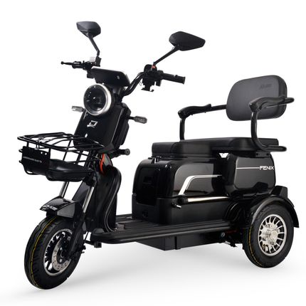 Triciclo Elétrico Duos Fenix 48V 750W - Preto