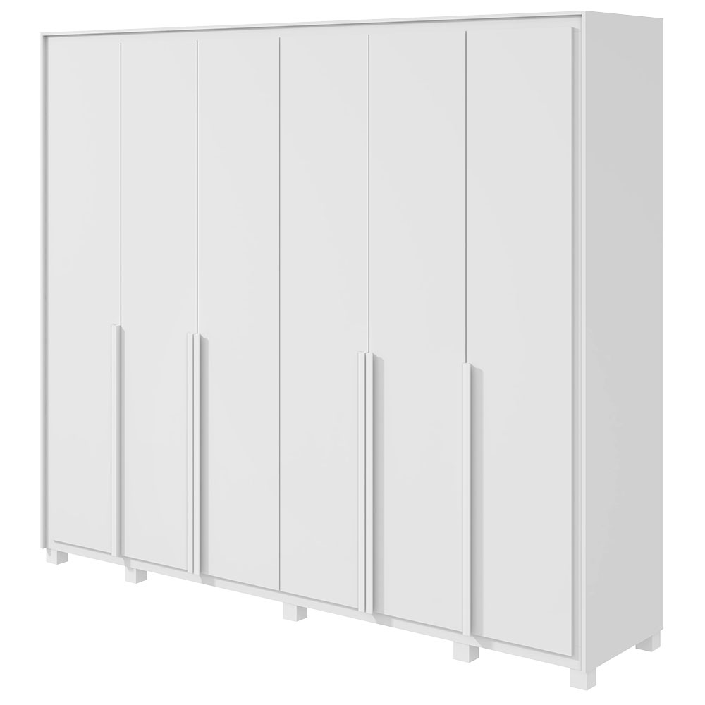 Guarda Roupa Lopas Imperatore 6 Portas com Pés - Branco