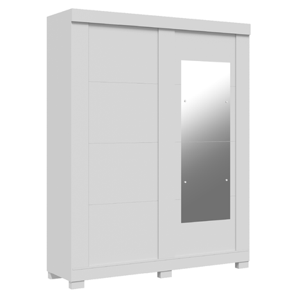 Guarda Roupa ACP Helena 2 Portas de Correr e Espelho - Branco