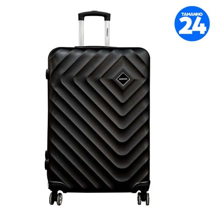 Mala para Viagem Hongda com 4 Rodas Duplas Tamanho 24 - Preta