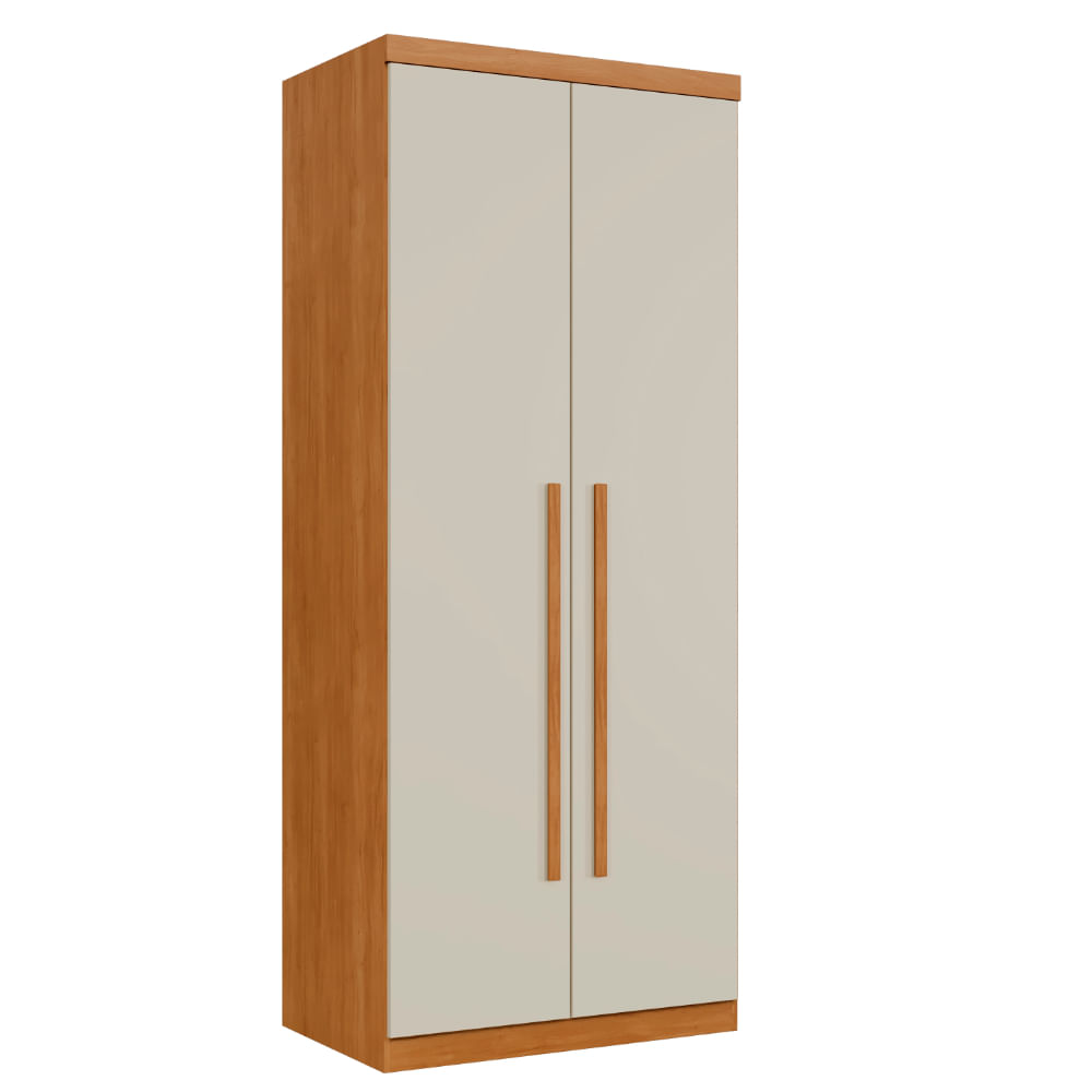 Módulo 2 Portas com Cabideiro Benetil Dallas - Cinamomo/Off White