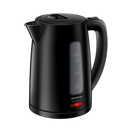 Chaleira Elétrica Mondial Pratic Hot 1,7 Litros 1850W Preta - 127V