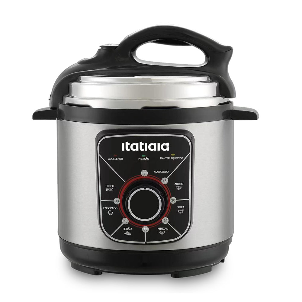 Panela de Pressão Elétrica Itatiaia Essencial 3L 700w Inox/Preto