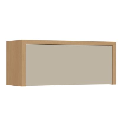 Armário Aéreo Geladeira Nesher Condessa 80cm 1 Porta - Carvalho/Greige