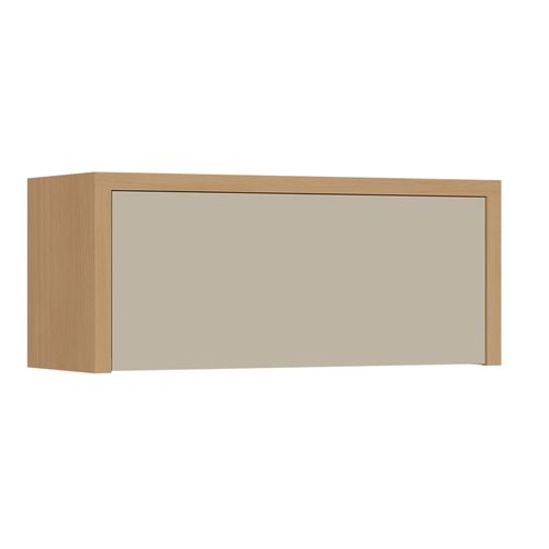 Armário Aéreo Geladeira Nesher Condessa 80cm 1 Porta - Carvalho/Greige
