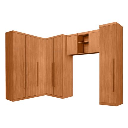 Guarda Roupa Modulado Benetil Dallas Solteiro 8 Portas e 3 Gavetas - Cinamomo