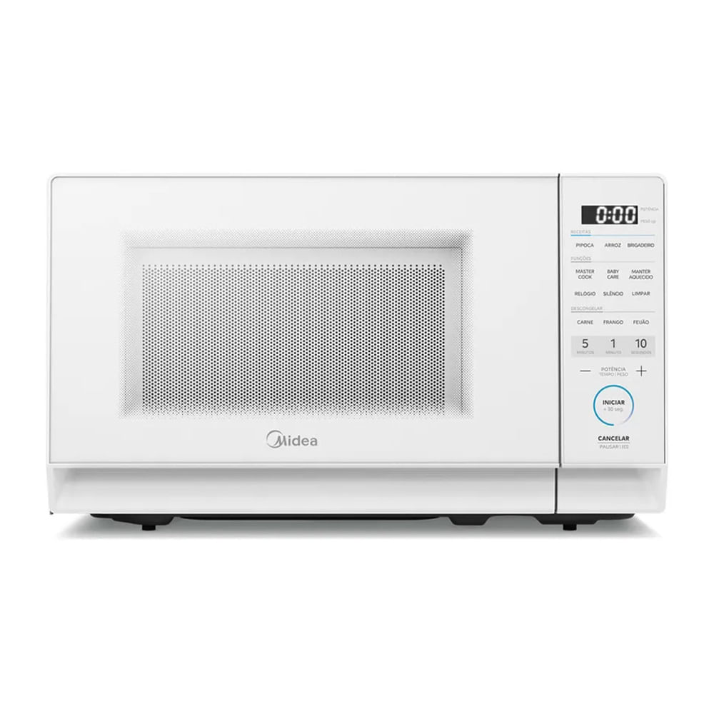 Forno de Micro-ondas 20 Litros Midea MHP20B com Painel Integrado 1050W Branco