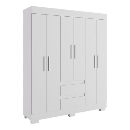 Guarda Roupa ACP Maya Plus 6 Portas com pés - Branco