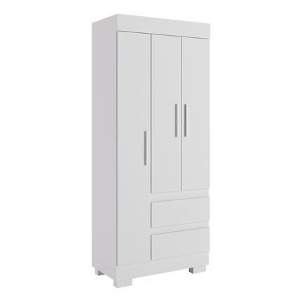 Guarda Roupa ACP Maya Plus 3 Portas e 2 gavetas com pés - Branco