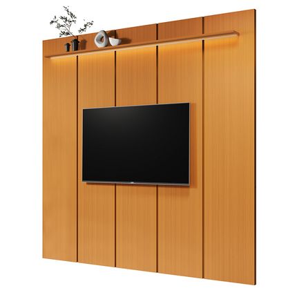 Painel EDN Estone 230cm para TV até 75'' - Cedro