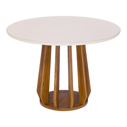 Mesa Cimol Pitanga Natuame 109cm - Madeira/Off White
