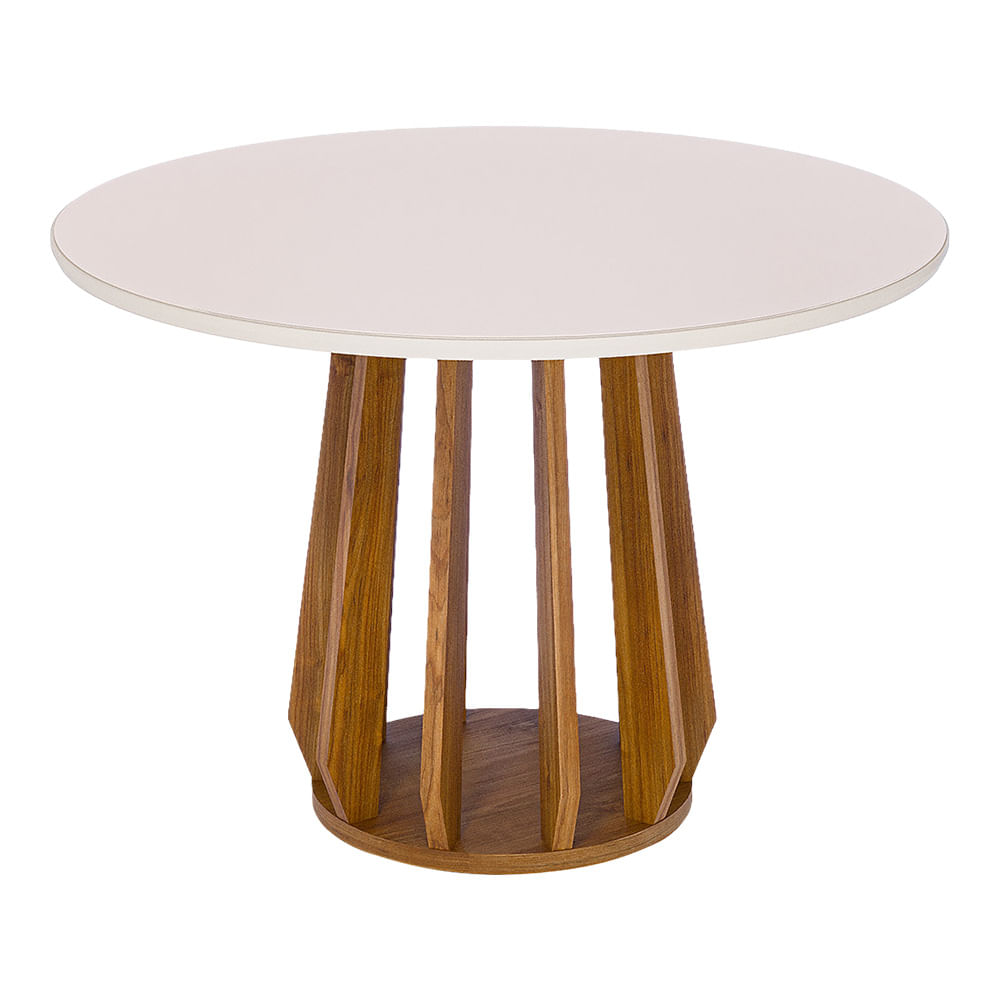 Mesa Cimol Pitanga Natuame 109cm - Madeira/Off White