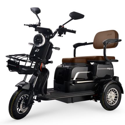 Triciclo Elétrico Duos Fenix 48V 750W - Preto