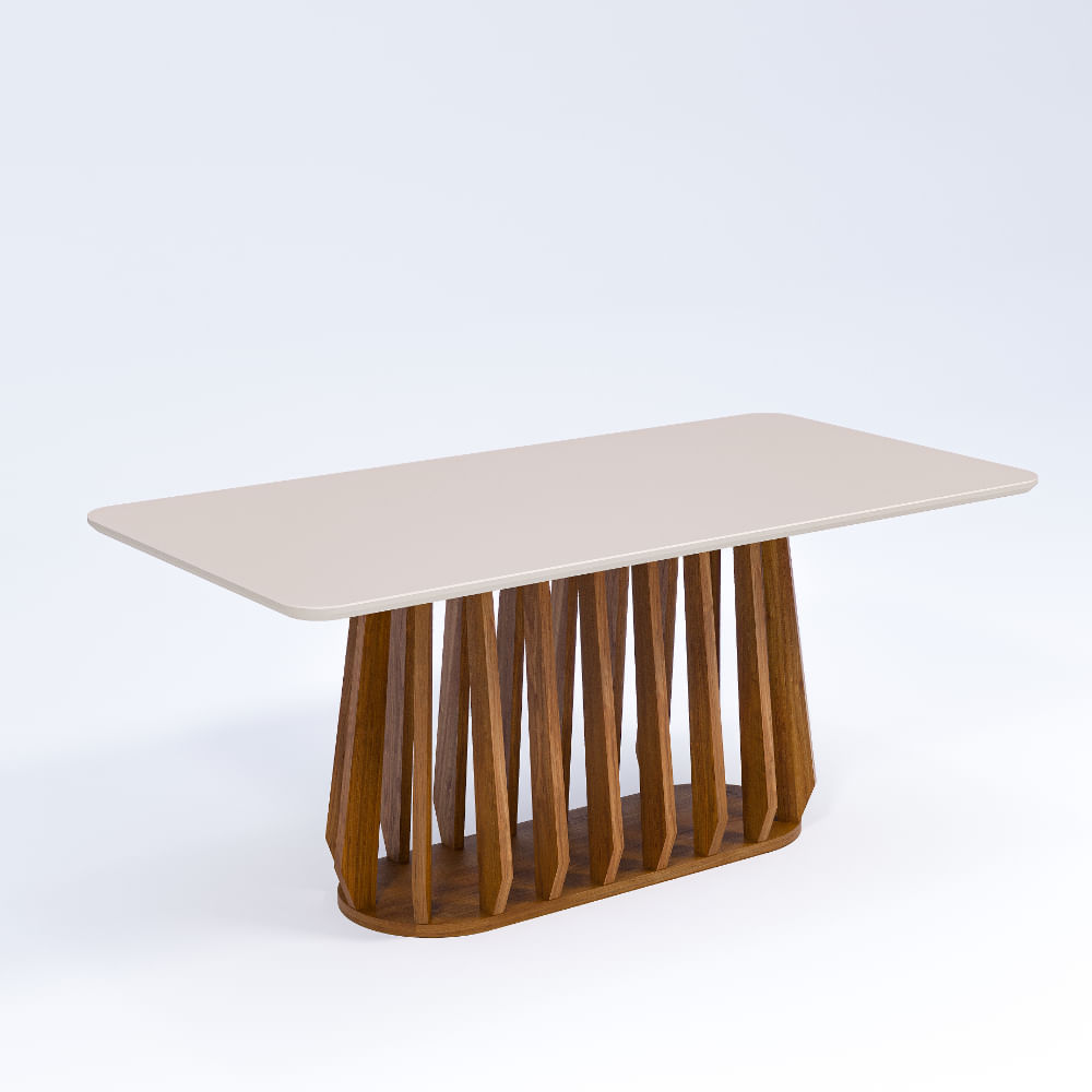 Mesa Cimol Pitanga Natuame 180x90cm - Madeira/Off White