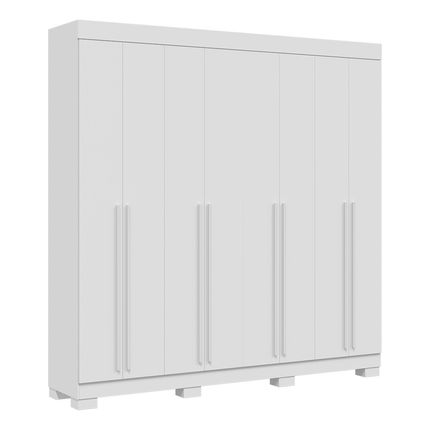 Guarda Roupa ACP Stella 8 Portas e 4 gavetas com pés - Branco