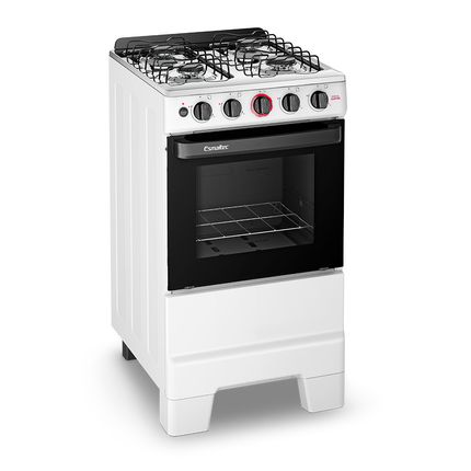 Fogão Esmaltec Ideal Super 4 Bocas com Mesa de Inox Automático Bivolt Branco