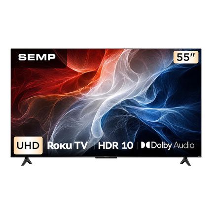 Smart TV Semp 55'' LED 4K Ultra HD Roku TV