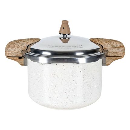 Panela de Pressão Indução Brinox Antiaderente Ceramic Life Pressure 5,4 Litros - Vanilla