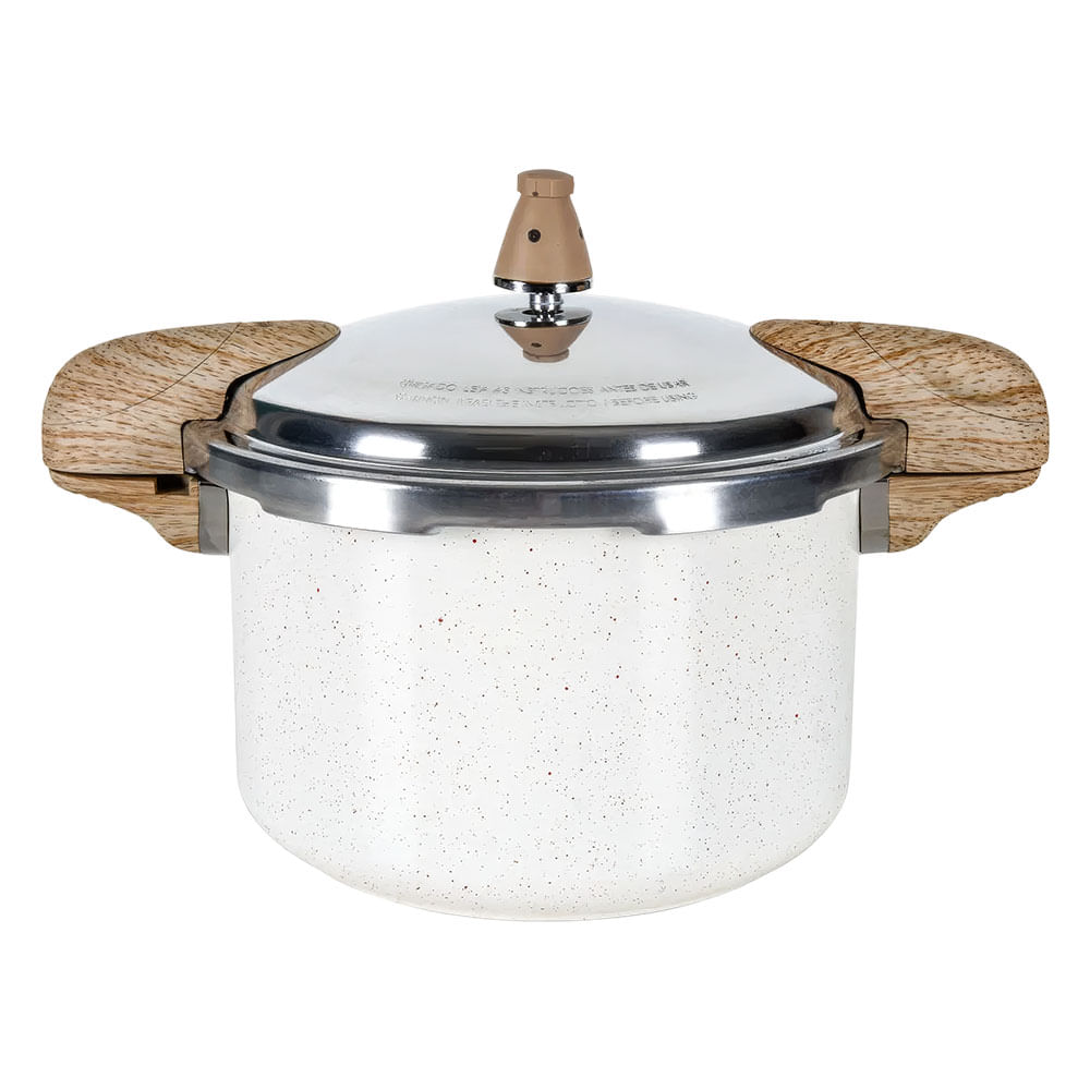 Panela de Pressão Indução Brinox Antiaderente Ceramic Life Pressure 5,4 Litros - Vanilla