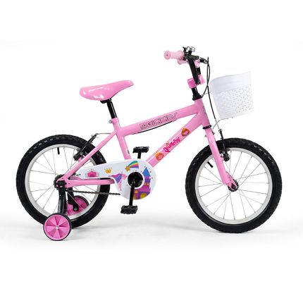 Bicicleta Bicikids Girl Princess Aro 16 e Freio V-Brake - Rosa