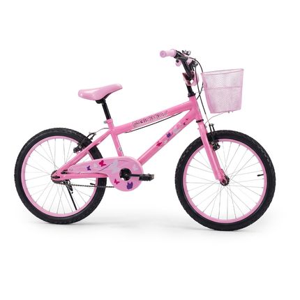 Bicicleta Bicikids Butterfly Aro 20 e Freio V-Brake - Rosa