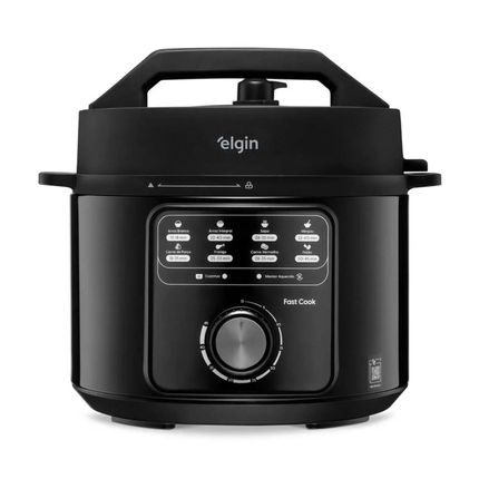 Panela de Pressão Elétrica Fast Cook Elgin 4 Litros 900W Preta - 127V