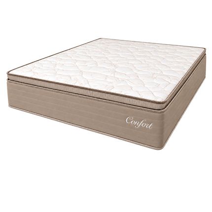 Colchão Casal Queen Topázio Confort Molas Ensacadas D28 158X198X35cm - Bege