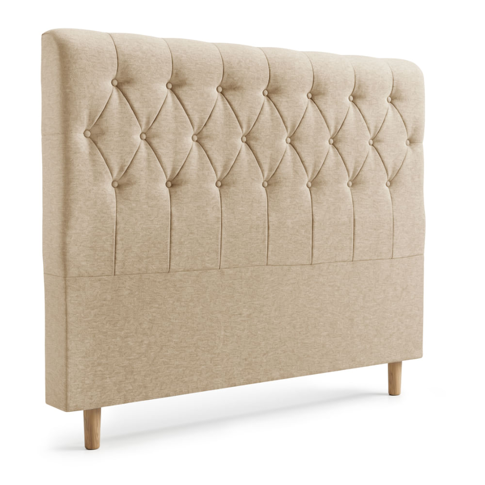 Cabeceira Queen Le Roma 158cm em Linho - Bege